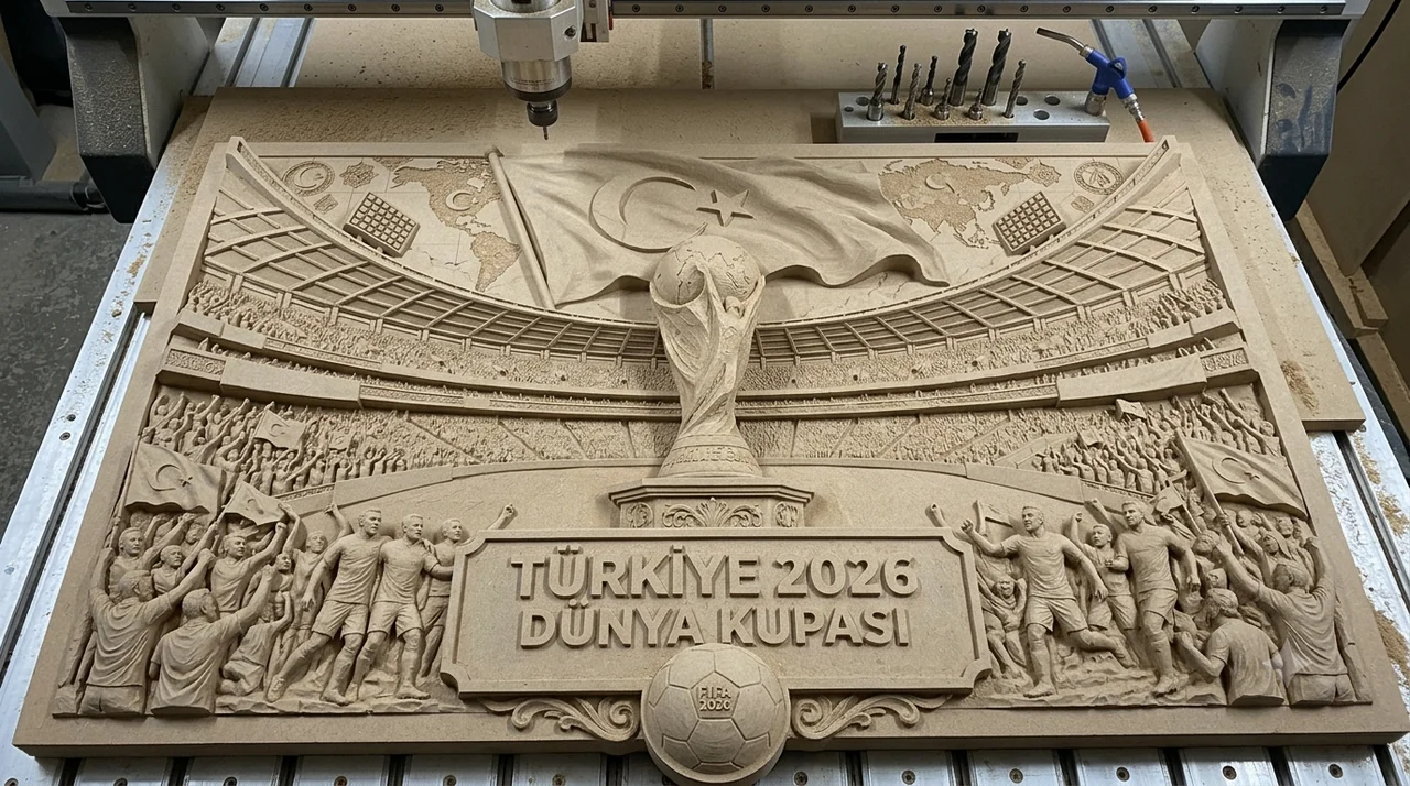 Sunar’s World Cup relief on a CNC router bed